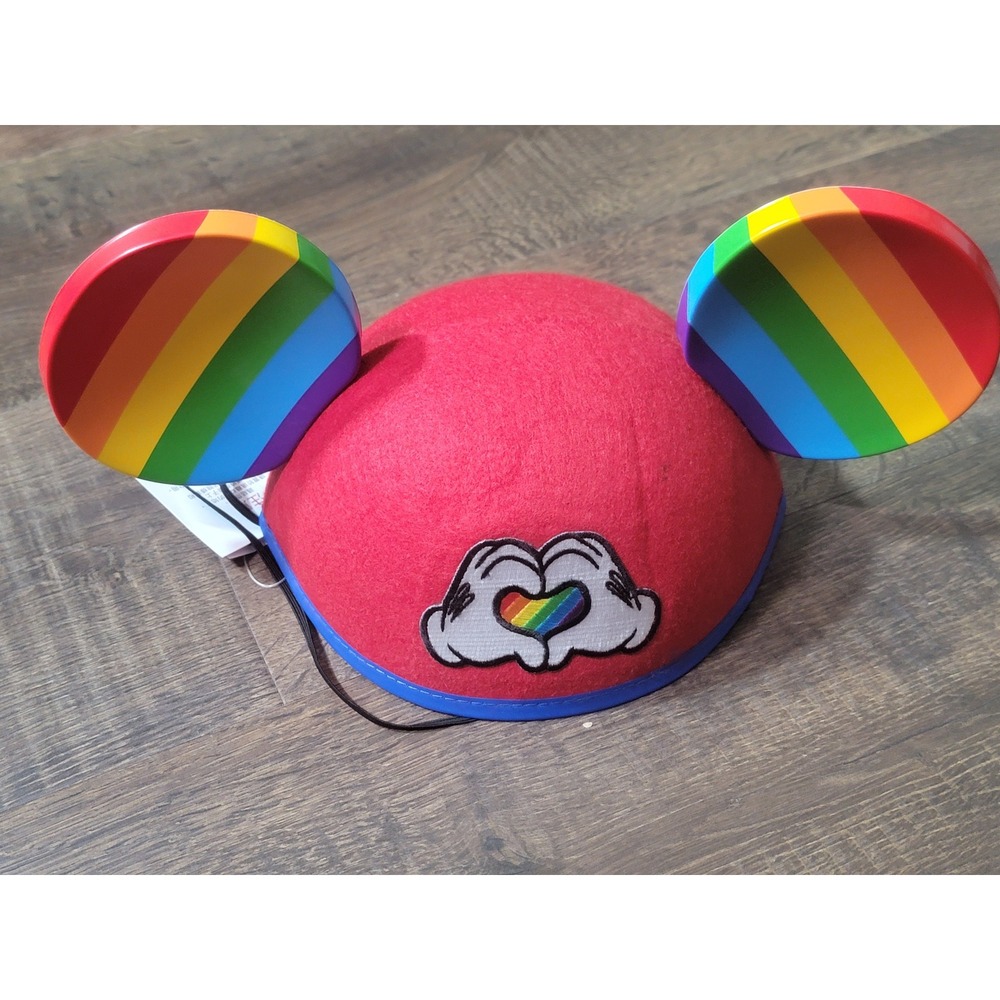 Disney Parks Pride Mickey Mouse Ears Hat Rainbow Hands Love‎ LGBTQ